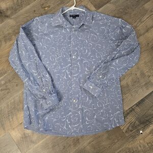 Daniel Cremieux Navy and White Patterned Shirt
